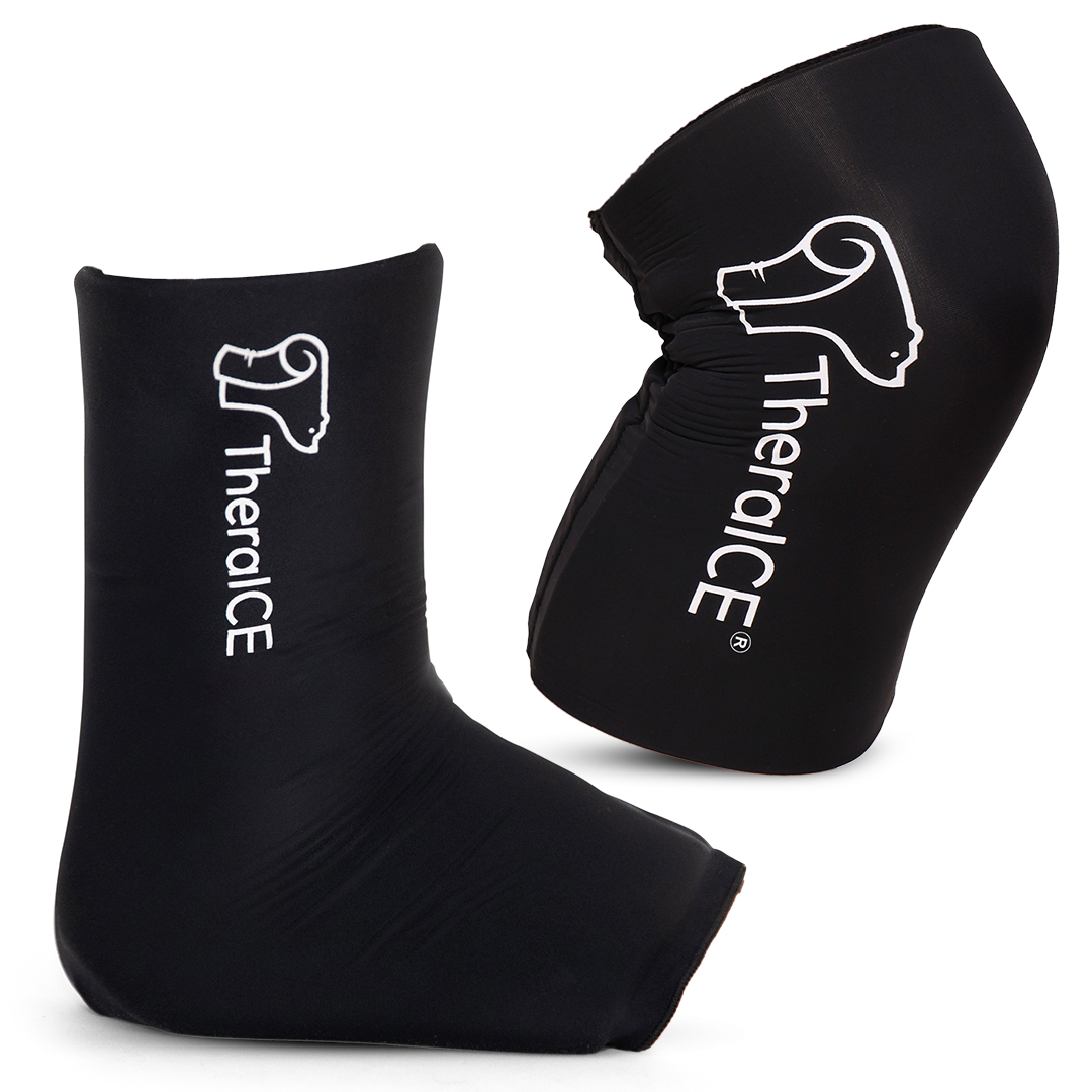 TheraICE Lower Body Recovery Bundle (Save 16%) - Hot & Cold Knee Compression Sleeve & Hot & Cold Therapy Ankle Sleeve