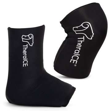 TheraICE Lower Body Recovery Bundle (Save 16%) - Hot & Cold Knee Compression Sleeve & Hot & Cold Therapy Ankle Sleeve