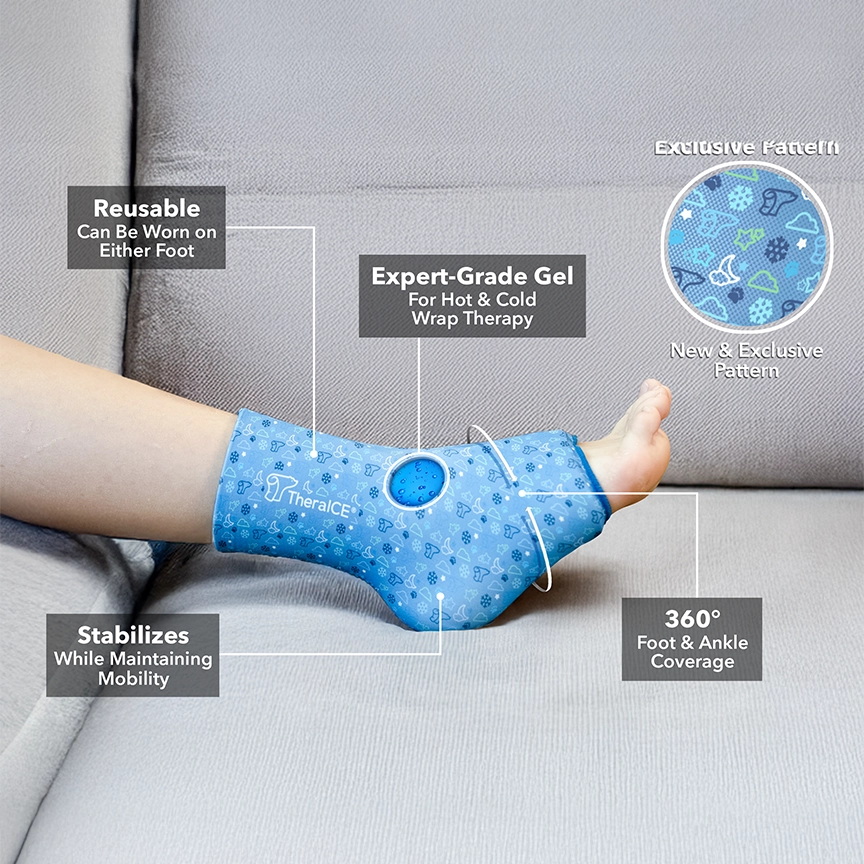 TheraICE Hot & Cold Compression Ankle Sleeve Junior