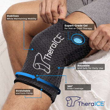 TheraICE Cold Knee Compression Sleeve PRO